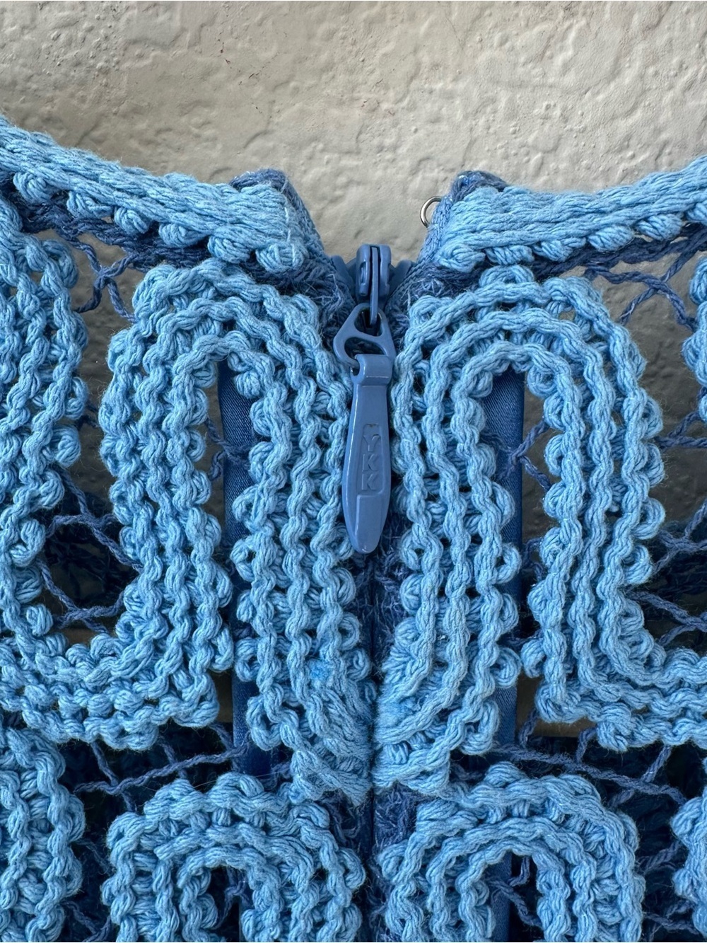 SIMKHAI Mccall Cage Crochet Embroidery Mini Blue Dress SZ US 2 - Picture 4 of 8